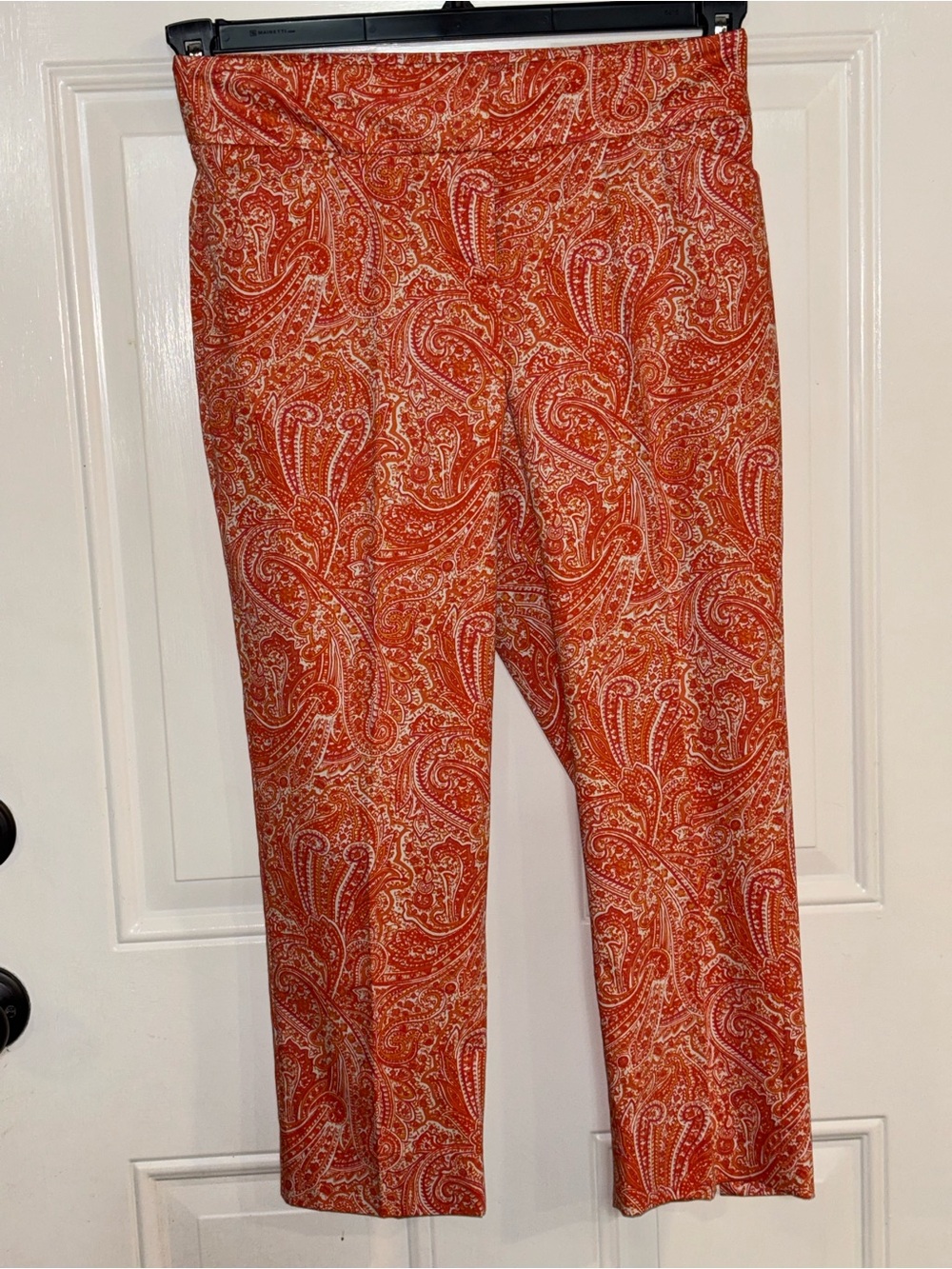 Talbots Orange Paisley Casual Pants